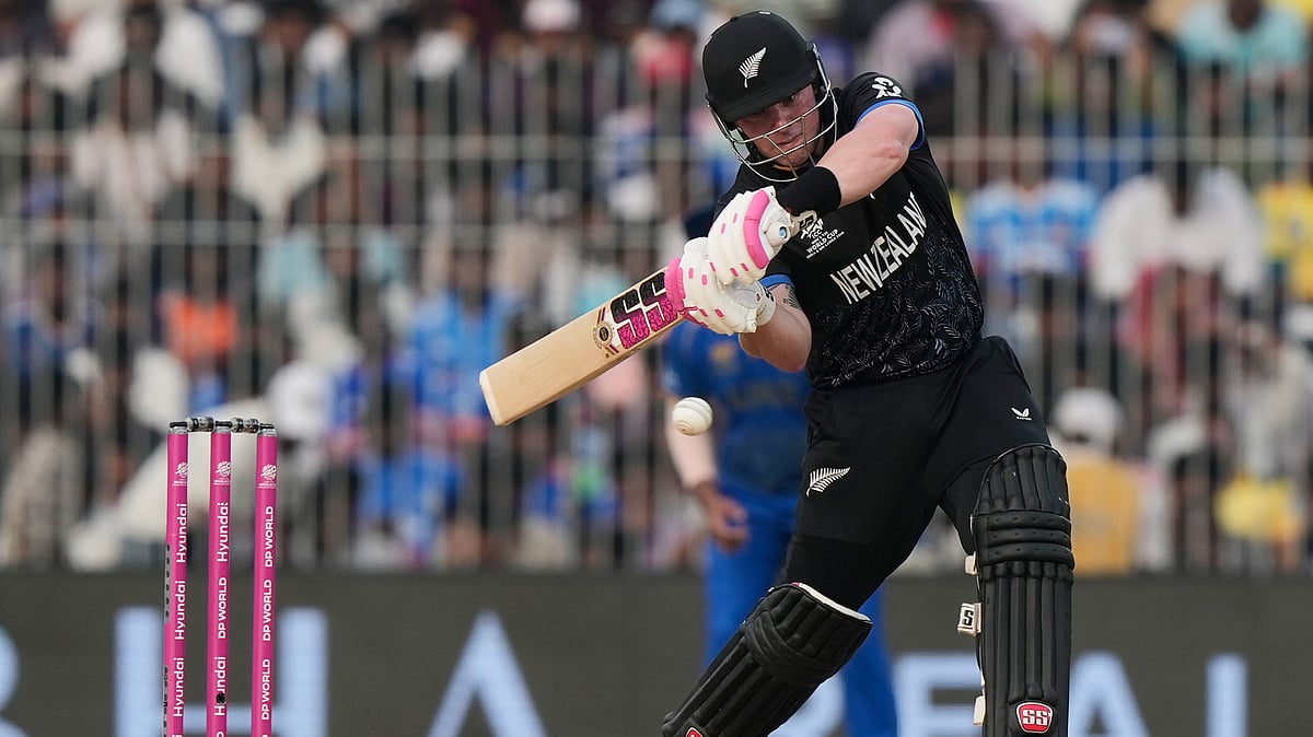 (AP Photo/Mahesh Kumar A.) : New Zealand's Tim Seifert plays a shot during the T20 World Cup cricket match between New Zealand and United Arab Emirates in Chennai, India, Tuesday, Feb. 10, 2026