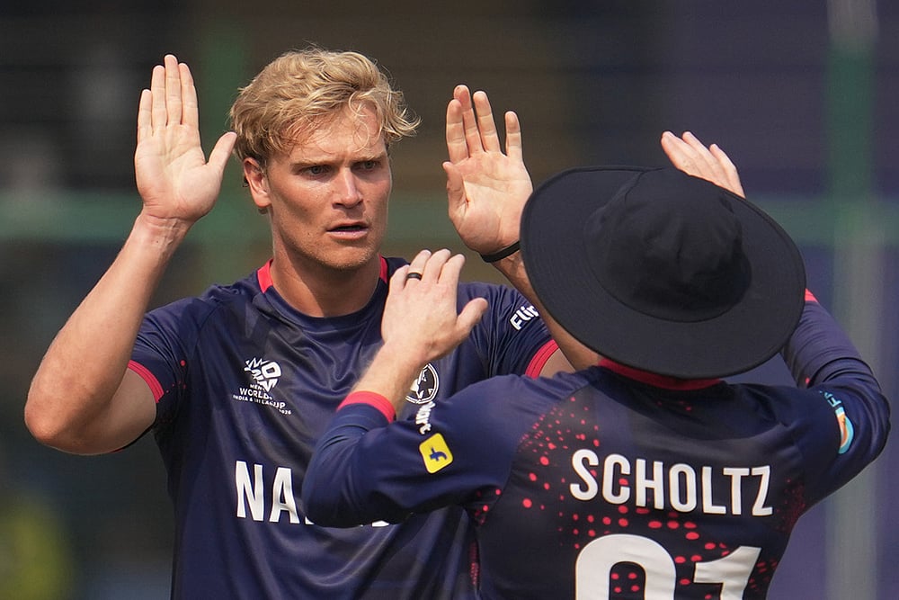 Namibia vs Netherlands T20 World Cup Cricket match-Ruben Trumpelmann