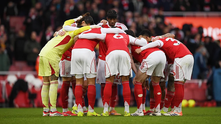 Arsenal take on Sporting CP in the UCL 2025-26 QF 1st Leg. - File