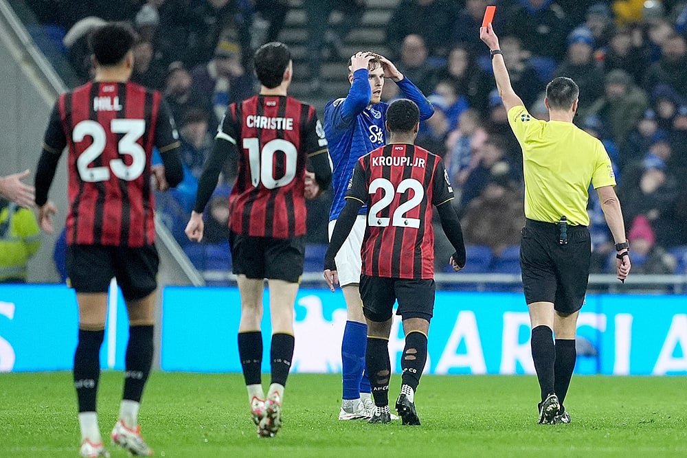 Everton Vs Bournemouth Premier league soccer match-Jake OBrien