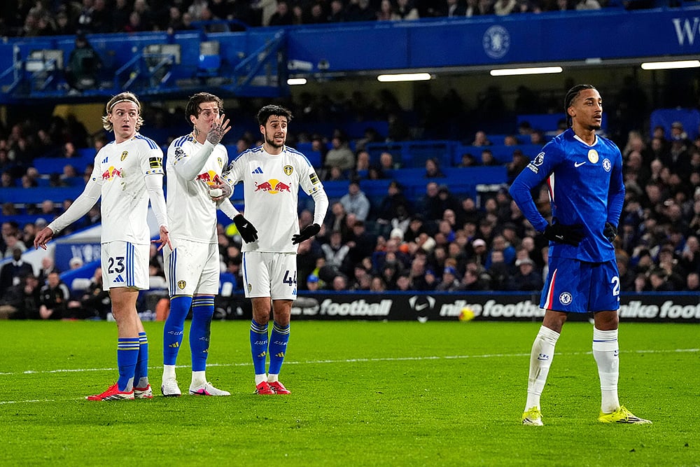 Chelsea vs Leeds United Premier league soccer match-Joao Pedro