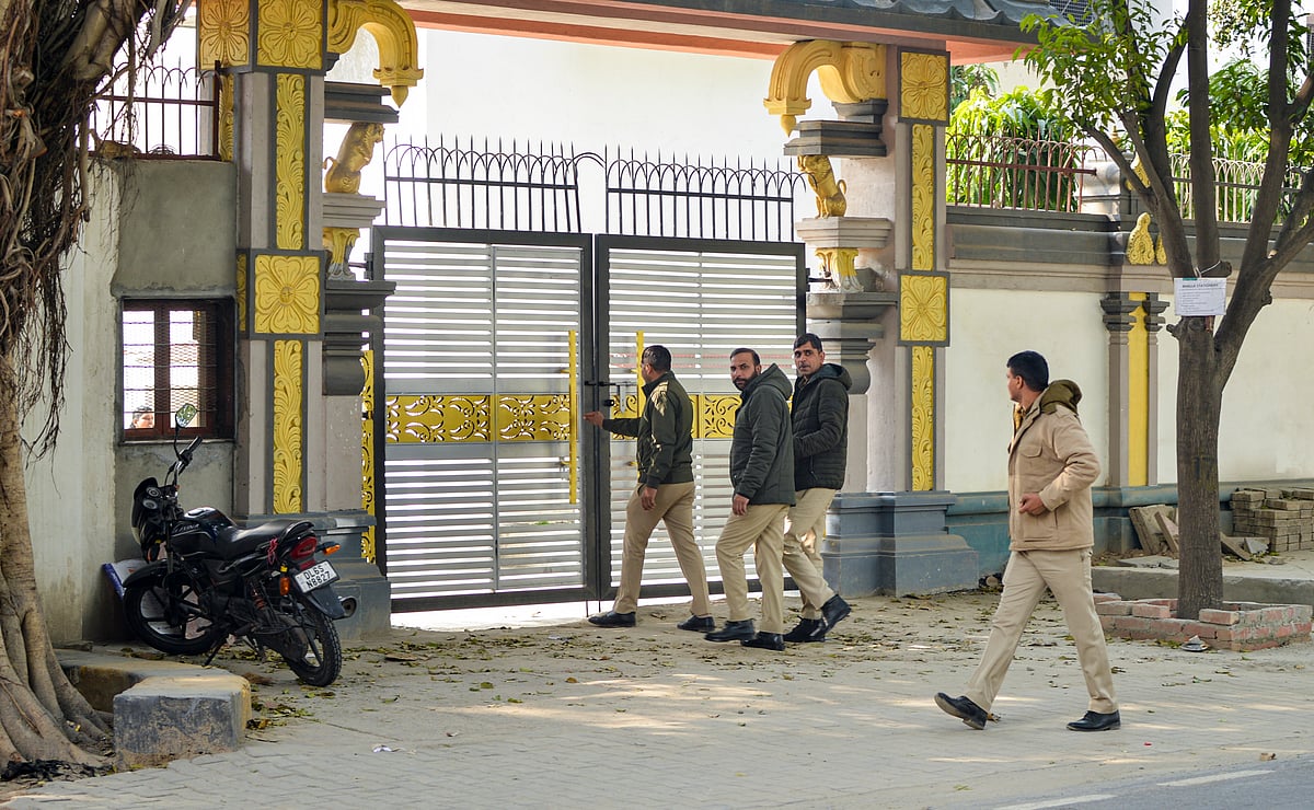 PTI; Representative image :  Representational Image: Security personnel arrive at DTEA Senior Secondary School, Laxmi Bai Nagar, after it received a bomb threat email along with other Delhi schools, in New Delhi, Monday, Feb. 9, 2026.