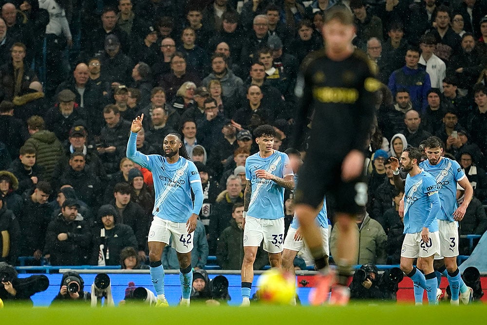 Manchester City vs Fulham Premier League soccer-Antoine Semenyo