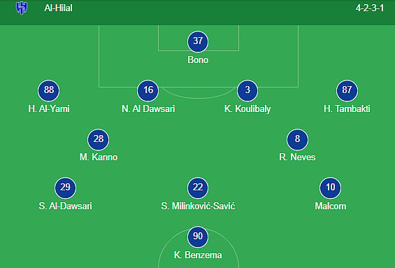 Al-Hilal line-up