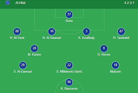 Al-Hilal line-up