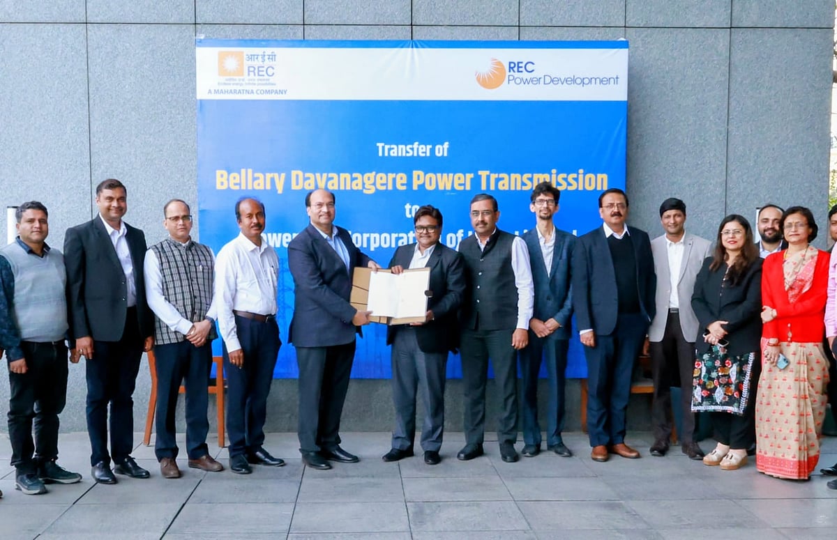RECPDCL Hands Over Bellary Davanagere Power Transmission Limited, an SPV of Inter State Transmission Project, to Ms Power Grid Corporation of India Limited
