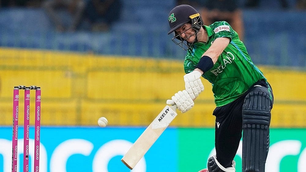 | Photo: AP/Eranga Jayawardena : Ireland rout Oman by 96 runs at the Sinhalese Sports Club in Colombo on February 14, 2026.