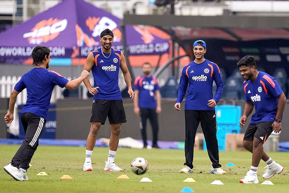 ICC Mens T20 WC 2026 IND training practice session-Arshdeep Singh, Abhishek Sharma