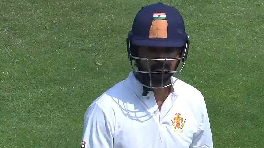BCCI : KL Rahul in action for Karnataka.