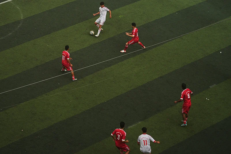 Palestinians Gaza Soccer photo-