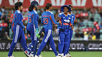 | Photo: X/BCCIWomen : India A players celebrate a wicket during their ACC Women's Asia Cup Rising Stars match against Pakistan A on February 15, 2026.