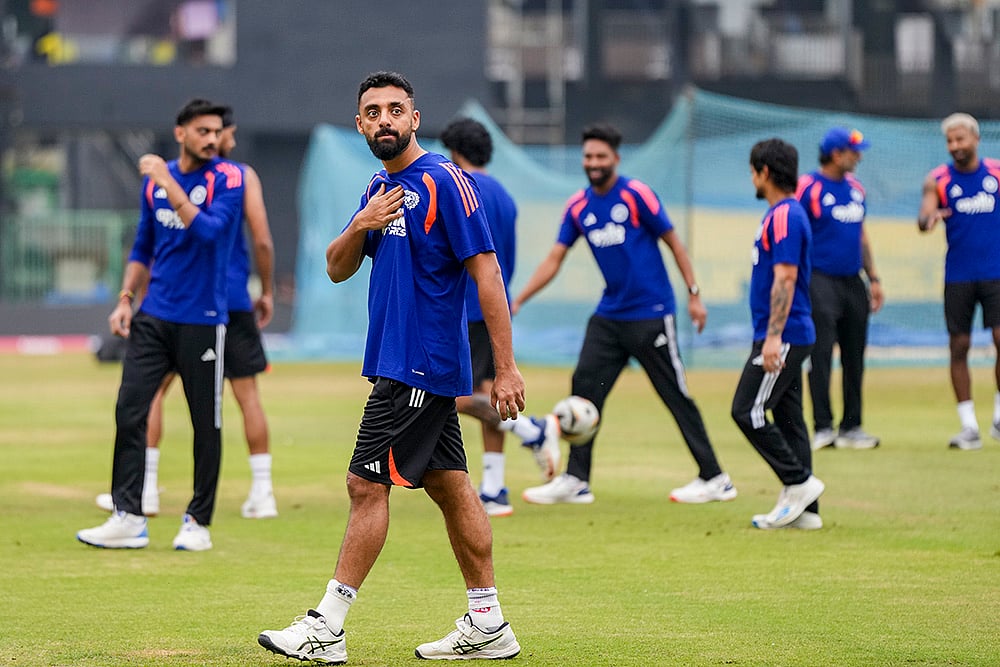 ICC Mens T20 WC 2026 IND training practice session-Varun Chakaravarthy