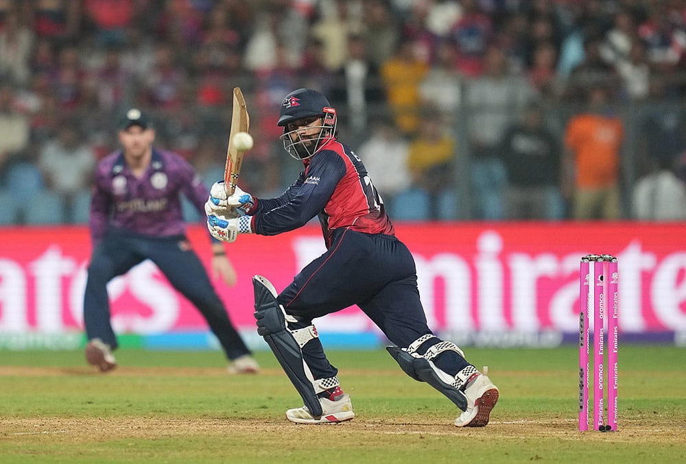 Nepal Scotland T20 World Cup Cricket-Kushal Bhurtel
