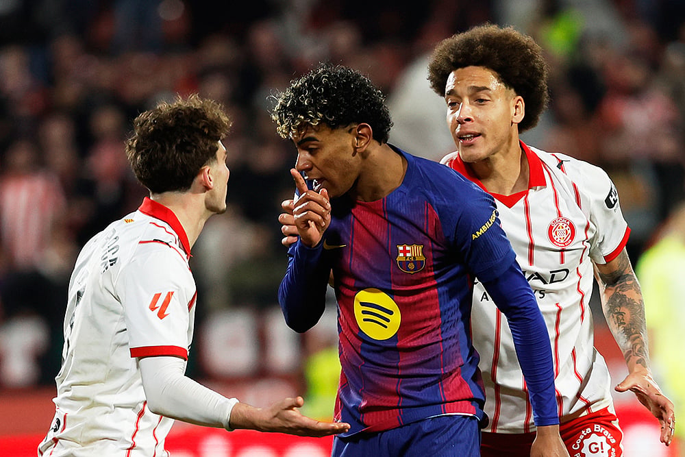 Girona Vs Barcelona spain soccer La Liga 2025-26 match-Lamine Yamal