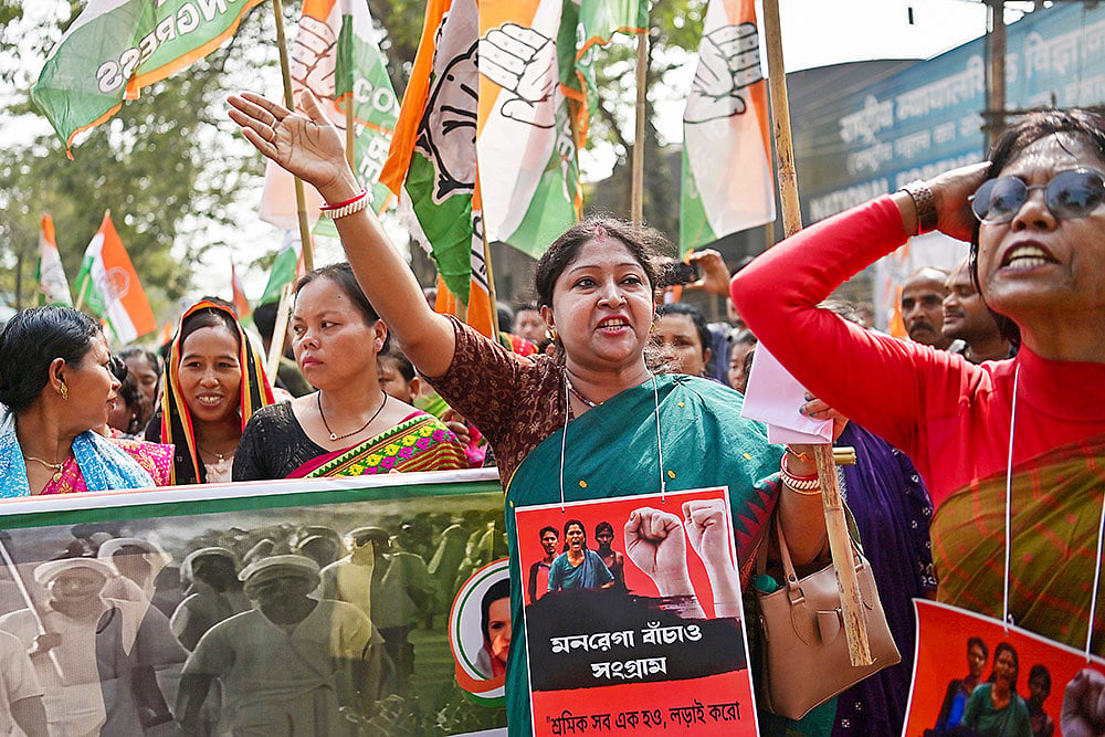 Congress march in Agartala