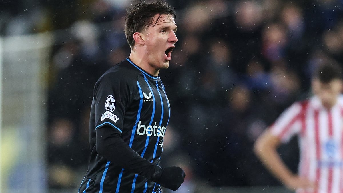 Opta : Christos Tzolis celebrates his equaliser against Atletico Madrid