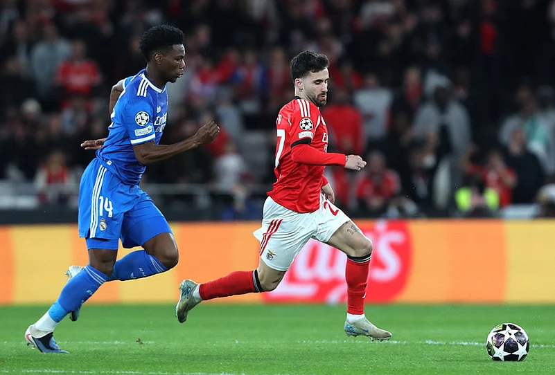 Benfica Vs Real Madrid UEFA Champions League Playoff-Aurelien Tchouameni