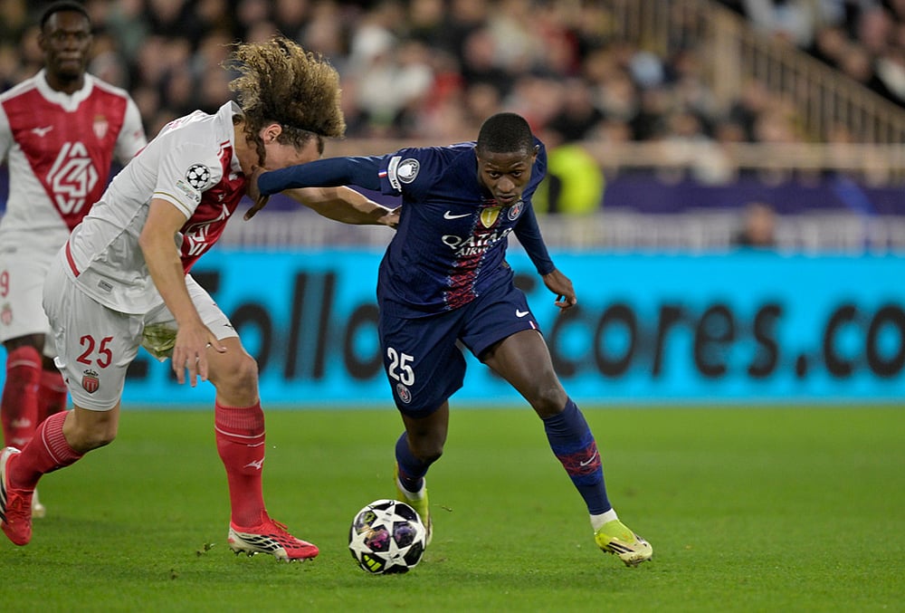Monaco vs Paris Saint-Germain UEFA Champions League Playoff-PSGs Nuno Mendes