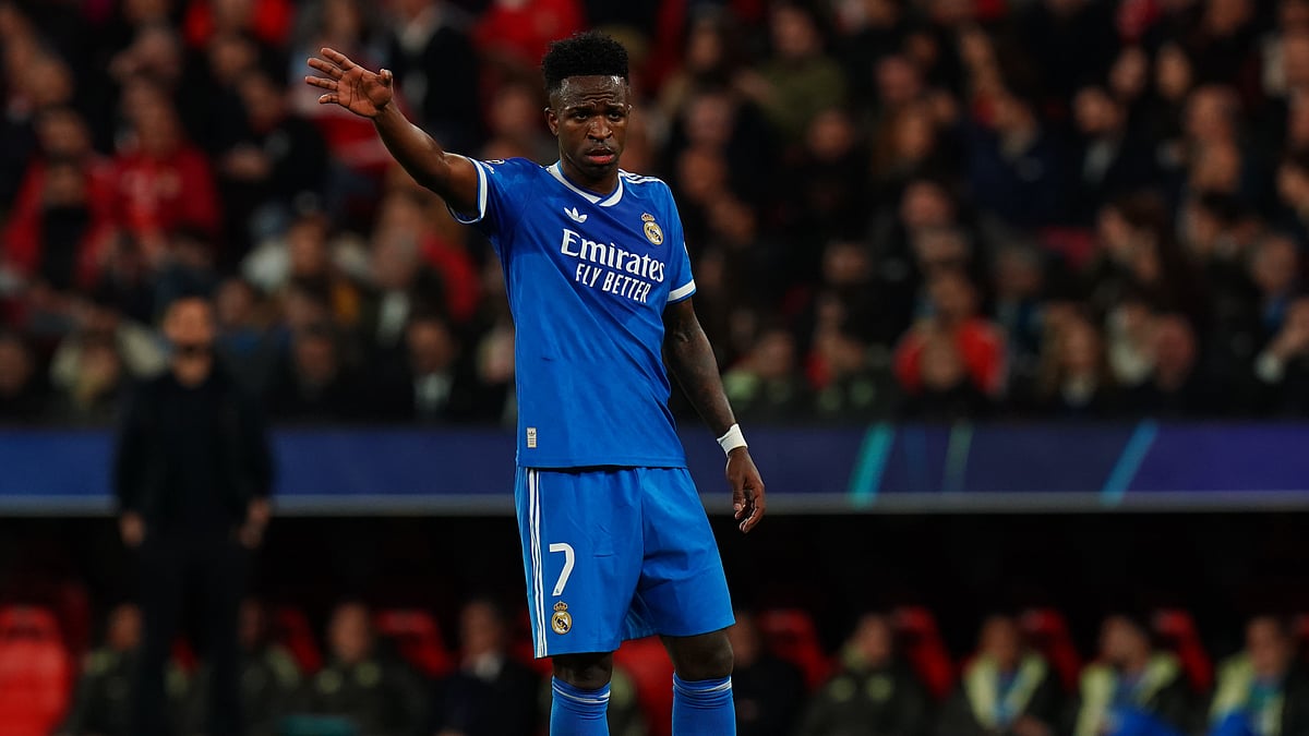 Vinicius Junior pictured during Real Madrids 1-0 win over Benfica