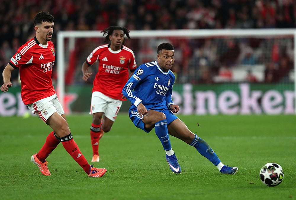 Benfica Vs Real Madrid UEFA Champions League Playoff-Kylian Mbappe