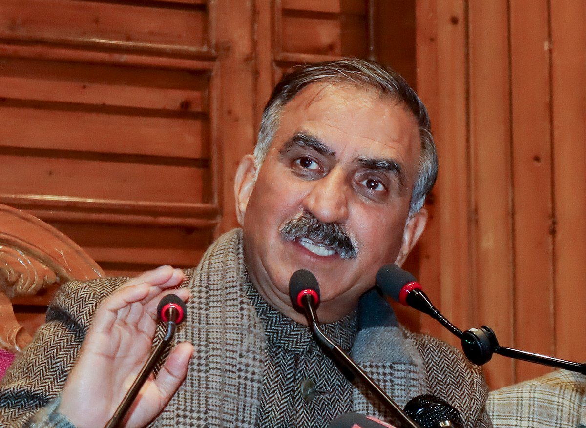 Chief Minister Sukhwinder Singh Sukhu