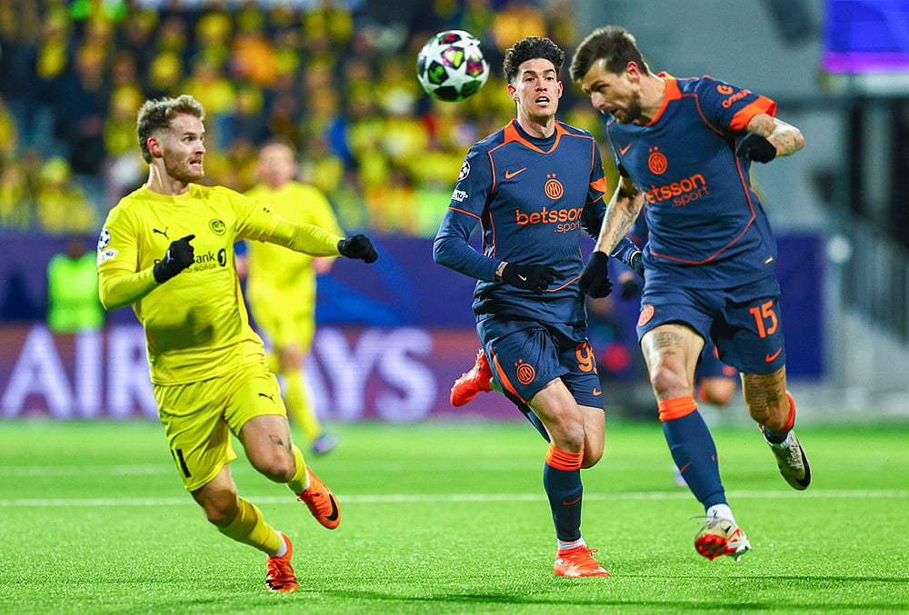 Bodo/Glimt Vs Inter Milan Champions League play-off soccer-Ole Didrik Blomberg