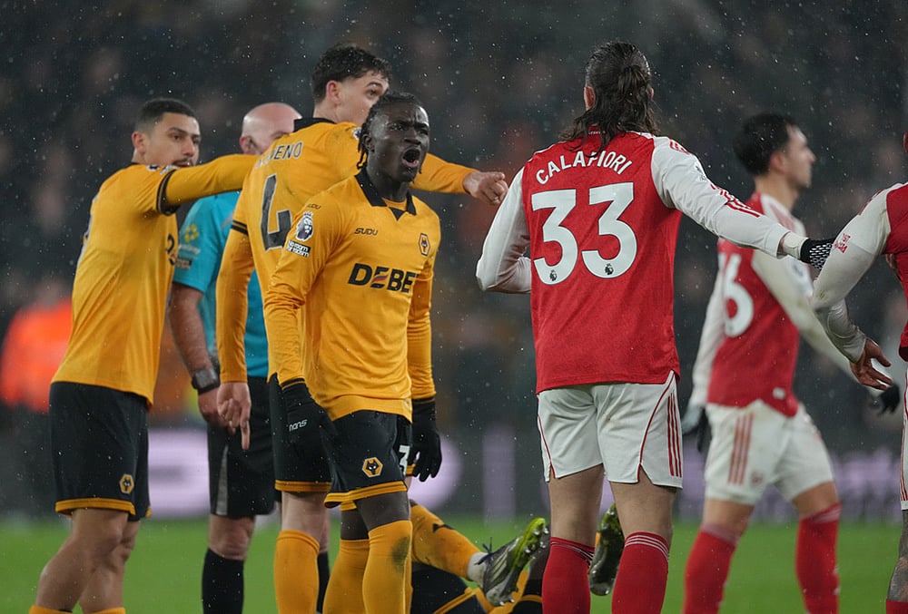 Wolves vs Arsenal English Premier League soccer-Mateus Mane