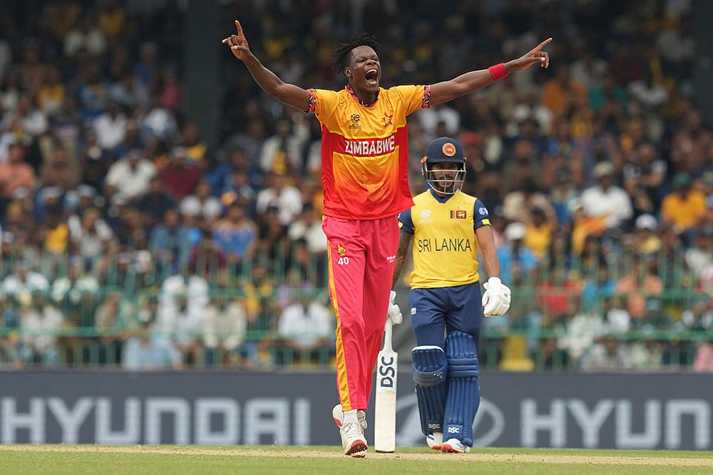 SL vs ZIM T20 WCup Cricket Blessing Muzarabani
