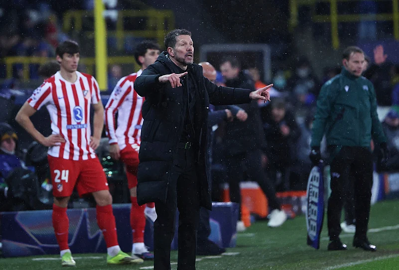 Club Brugge vs Atletico Madrid Champions League play-off soccer-Diego Simeone