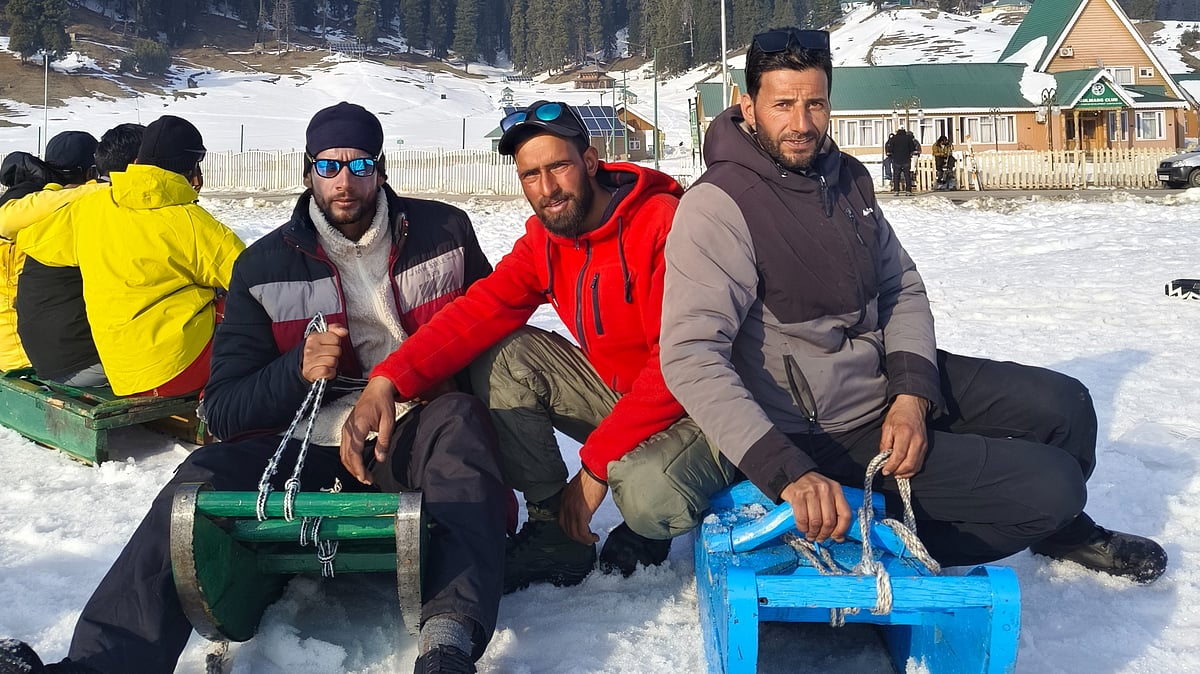 Special Arrangement : Sledge pullers Altaf Hussain and Muhammad Rafiq carry equipment up slopes that would challenge most tourists.