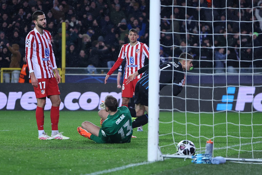 Club Brugge vs Atletico Madrid Champions League play-off soccer-Nicolo Tresoldi