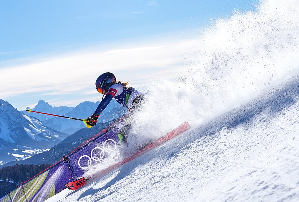 Shiffrin ends her Olympic medal drought by winning slalom gold-Mikaela Shiffrin