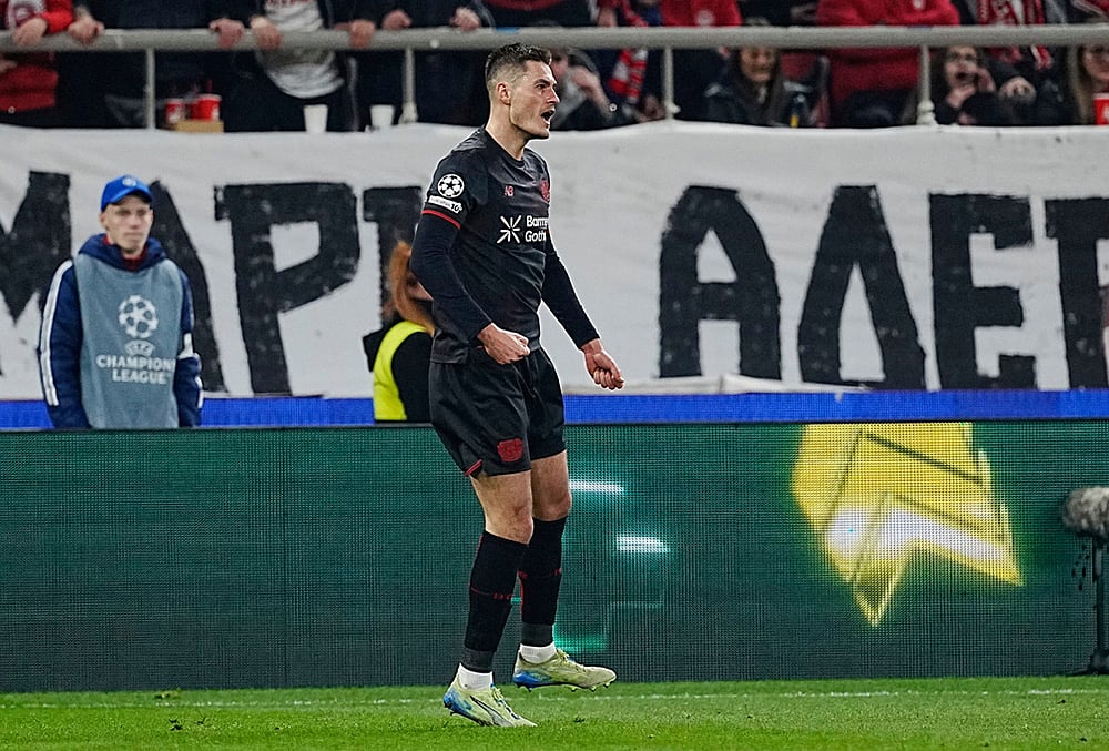 Olympiakos Vs Bayer Leverkusen Champions League play-off soccer-Patrik Schick