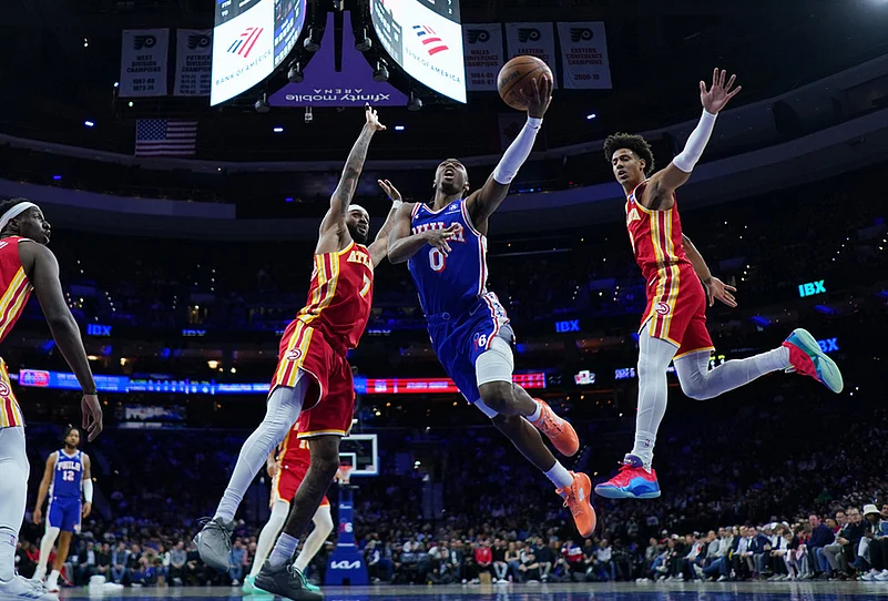 Philadelphia 76ers Vs Atlanta Hawks NBA basketball-Tyrese Maxey