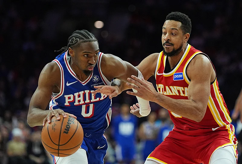 Philadelphia 76ers Vs Atlanta Hawks NBA basketball-Tyrese Maxey