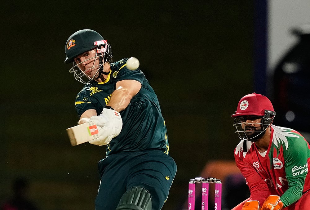 Australia vs Oman T20 world cup cricket-Mitchell Marsh