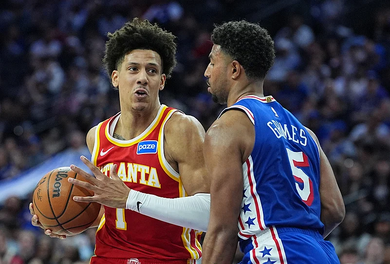 Philadelphia 76ers Vs Atlanta Hawks NBA basketball-Jalen Johnson