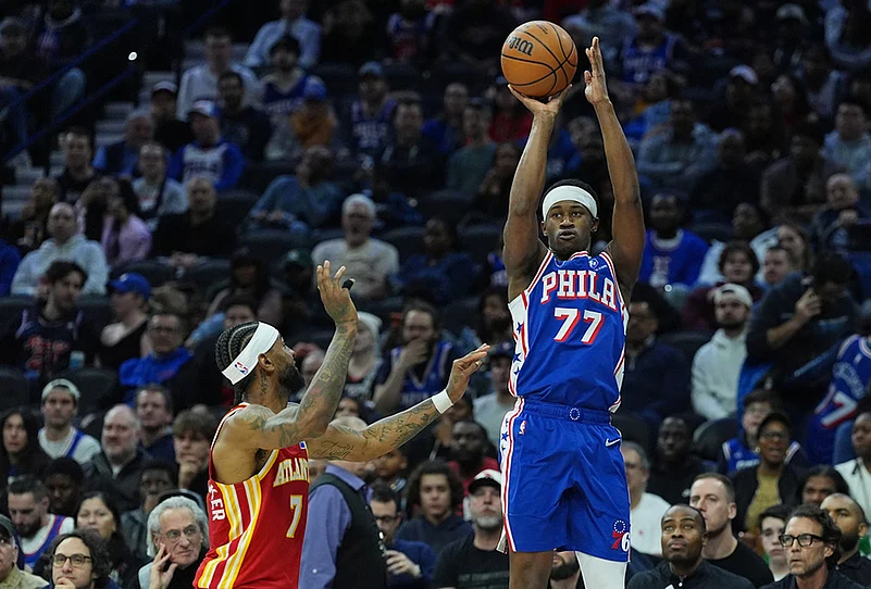 Philadelphia 76ers Vs Atlanta Hawks NBA basketball-Vj Edgecombe