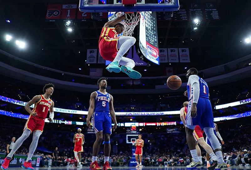 Philadelphia 76ers Vs Atlanta Hawks NBA basketball-Zaccharie Risacher