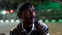 Tribhuvan Tiwari  : Gajram from Uttar Pradesh outside AIIMS Delhi