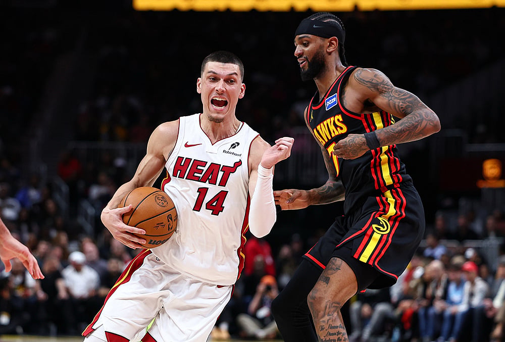 Atlanta Hawks Vs Miami Heat NBA basketball game-Tyler Herro