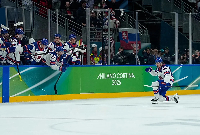 USA Vs Slovakia Men’s Ice Hockey Italy Milano Cortina 2026 winter games-Jack Hughes