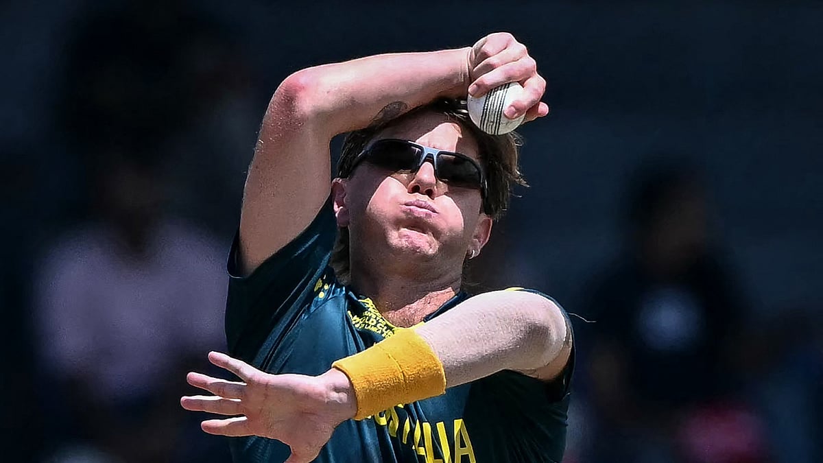 Australia's Adam Zampa in action.