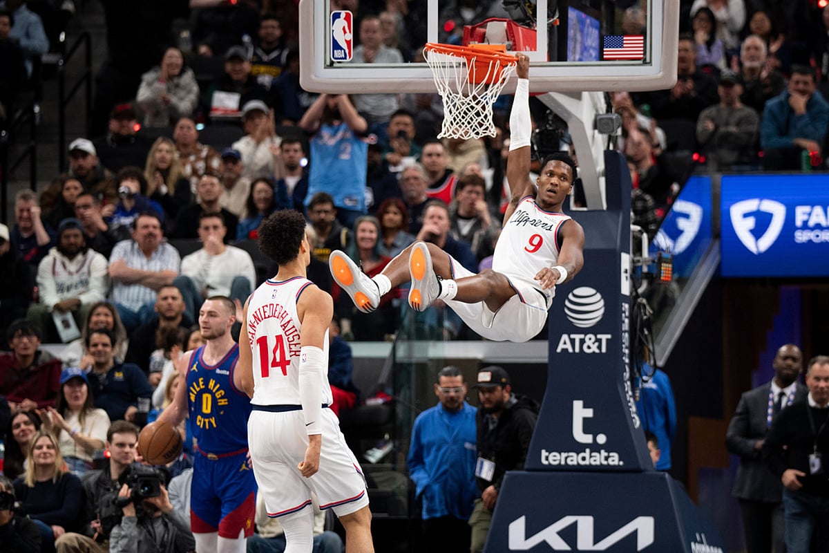 Los Angeles Clippers Vs Denver Nuggets NBA basketball game-Bennedict Mathurin