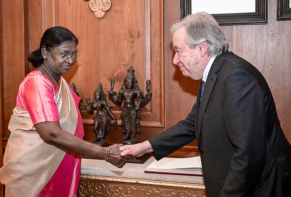 Prez Murmu meets UN Secretary-General Antonio Guterres