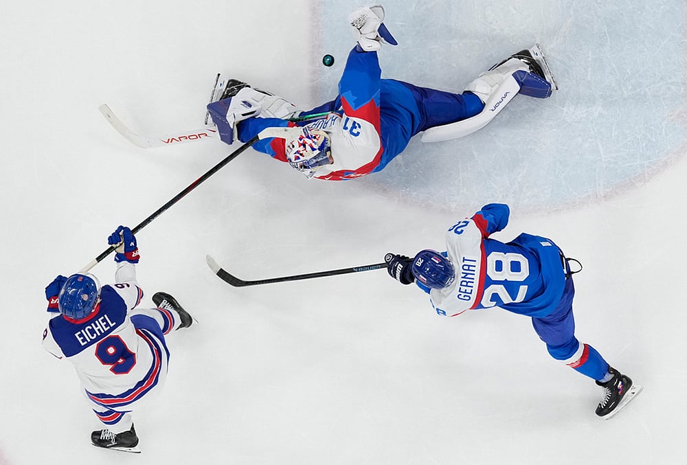 USA Vs Slovakia Men’s Ice Hockey Italy Milano Cortina 2026 winter games-Jack Eichel