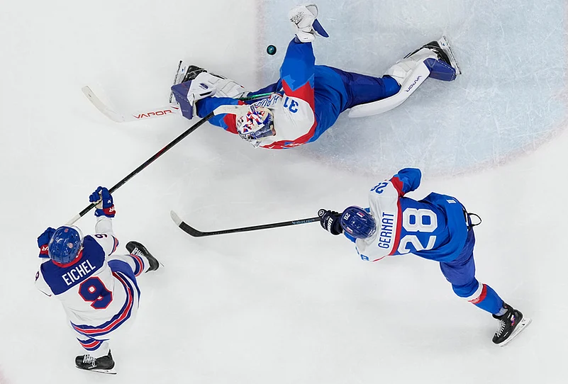 USA Vs Slovakia Men’s Ice Hockey Italy Milano Cortina 2026 winter games-Jack Eichel