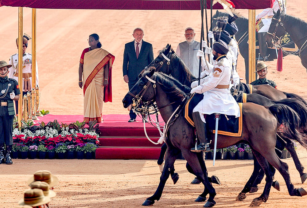 Brazilian President Luiz Inacio Lula da Silva in Delhi