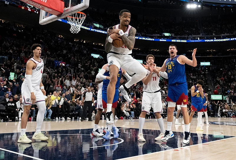 Los Angeles Clippers Vs Denver Nuggets NBA basketball game-John Collins