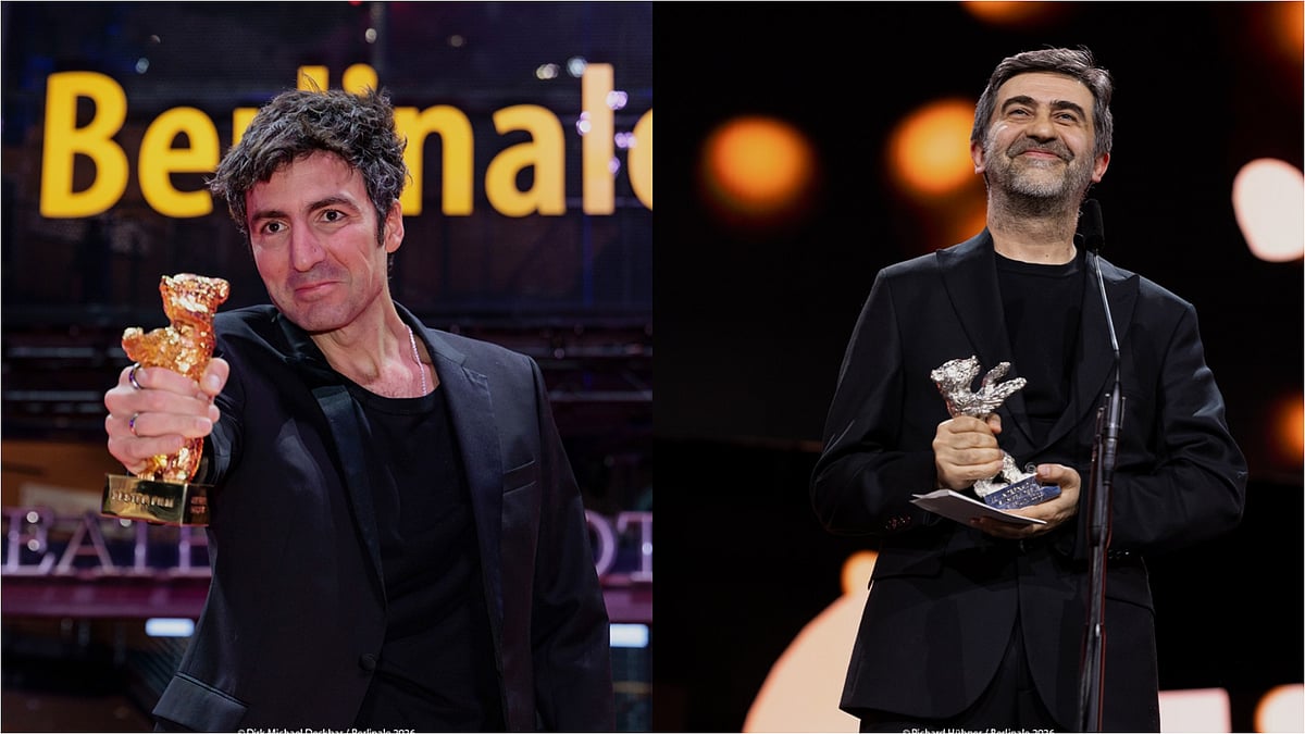 Instagram/Berlinale : İlker Çatak (left) with his Golden Bear for Best Film for Yellow Letters, Emin Alper (right) accepted the Silver Bear Grand Jury Prize for Salvation